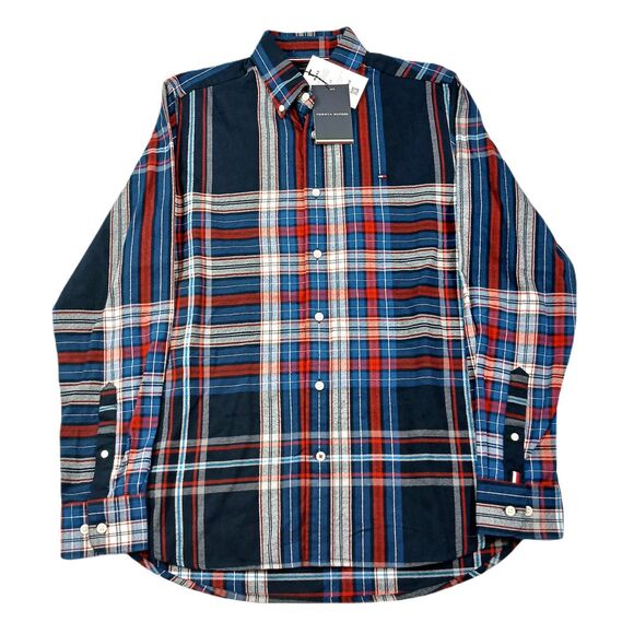 Tommy Hilfiger Other - Tommy Hilfiger Shirt Mens‎ Small Deep Indigo Gradient Check Regular-Fit $89